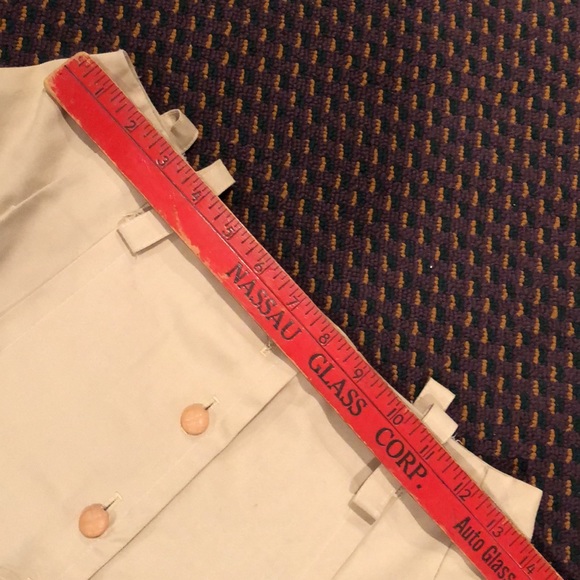 Vintage 1970’s Button Front‎ pleated Mini Skirt Khaki Beige with belt loops - Picture 16 of 16